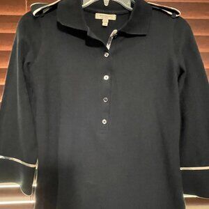 Burberry 3/4 length sleeved black T shirt